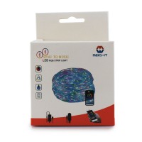 LED гірлянда XMAS  Крапля роси 10 м, RGB, на мідному дроті, з Bluetooth та керуванням через застосунок (APP BT)
