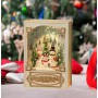 XMAS новорічний нічник книга WDL-24023B, декоративний світильник 19,1 см