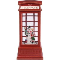 XMAS новорічний нічник телефонна будка WDL-2102B, декоративний світильник 9,2 см