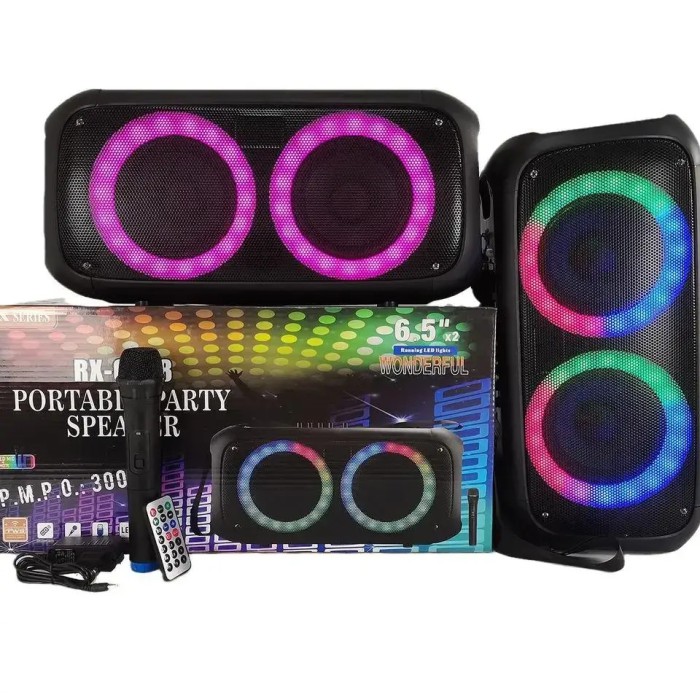 Бездротова акустична колонка RX-6248B з мікрофоном та пульт, система JBL Boombox