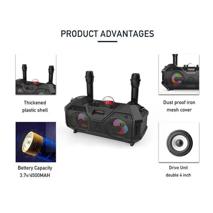 Акустична система ZQS4240 Bluetooth колонка із двома мікрофонами