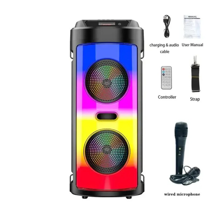 Акустична система ZQS4248 Bluetooth колонка з пультом, мікрофоном та ременем