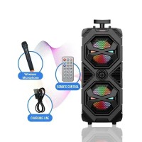 Портативна бездротова Bluetooth колонка з мікрофоном та підсвічуванням ZQS8212