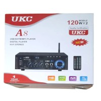 Підсилювач звуку UKC А8 USB+SD CARD+FM+AUX 2 ch