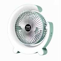 Акумуляторний настільний вентилятор Moon Fan МКС115 USB 800mAh з LED підсвічуванням зелений