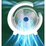 Акумуляторний настільний вентилятор Moon Fan МКС115 USB 800mAh з LED підсвічуванням зелений