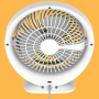 Портативный мини вентилятор Mini fan VU-04 JKJ-103 с аккумулятором и RGB LED-подсветкой USB Type-C зарядка