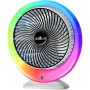 Портативный мини вентилятор Mini fan VU-04 JKJ-103 с аккумулятором и RGB LED-подсветкой USB Type-C зарядка