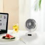 Портативный настольный вентилятор Megatop MT-801LS 8" USB LED аккумулятор 2400 мАч, солнечная панель, 3 скорости