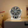 Портативный аккумуляторный вентилятор 606 4в1 3.2V 4000 мАч 6" USB 2 LED лампы с солнечной панелью, 2 скорости