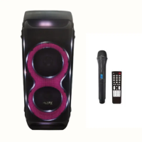 Аккумуляторная акустическая система ZPX ZX 7792 2 динамика 10″ 1000Вт ДУ с LED-подсветкой и микрофоном Переносная мощная колонка USB FM Bluetooth
