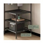 Угловая напольная вешалка стойка с полками для одежды Corner Coat Rack 9603 3-ярусная черная