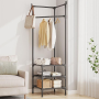 Угловая напольная вешалка стойка с полками для одежды Corner Coat Rack 9603 3-ярусная черная