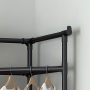 Угловая напольная вешалка стойка с полками для одежды Corner Coat Rack 9603 3-ярусная черная