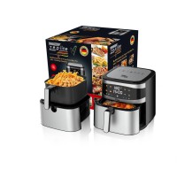 Фритюрница Zepline ZP-216 с двумя тэнами 12 л 4200 Вт съемная корзина нержавеющая сталь