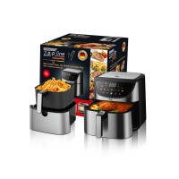 Фритюрница Zepline ZP-217 12 л, 4200 Вт, с двумя тэнами, регулируемый термостат, съёмная корзина, нержавеющая сталь