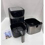 Фритюрница Zepline ZP-217 12 л, 4200 Вт, с двумя тэнами, регулируемый термостат, съёмная корзина, нержавеющая сталь