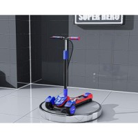 Детский трёхколёсный самокат с ручным тормозом, Bluetooth-музыкой и LED-подсветкой колёс, складной, регулируемый