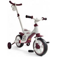 Дитячий велосипед-біговел 3 в 1 Hello Baby 1688 з батьківською ручкою, музикою та підсвічуванням, трансформер