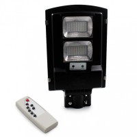 Світильник вуличний на стовп UKS Solar Street Light 2VPP With Remote на сонячній батареї та з пультом ДК Чорний