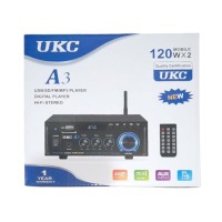 Підсилювач звуку UKC А3 USB+SD CARD+FM+AUX 2 ch