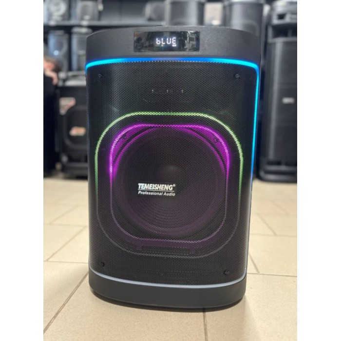 Портативная Bluetooth колонка Temeisheng 1221 12″ 80Вт с 2 микрофонами, аккумуляторная караоке система Портативная Bluetooth колонка Temeisheng 1221 12″ 80Вт с 2 микрофонами, аккумуляторная караоке система