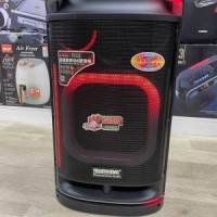 Портативна Bluetooth колонка Temeisheng 10291 10″ 80Вт із 2 мікрофонами, акумуляторна караоке система