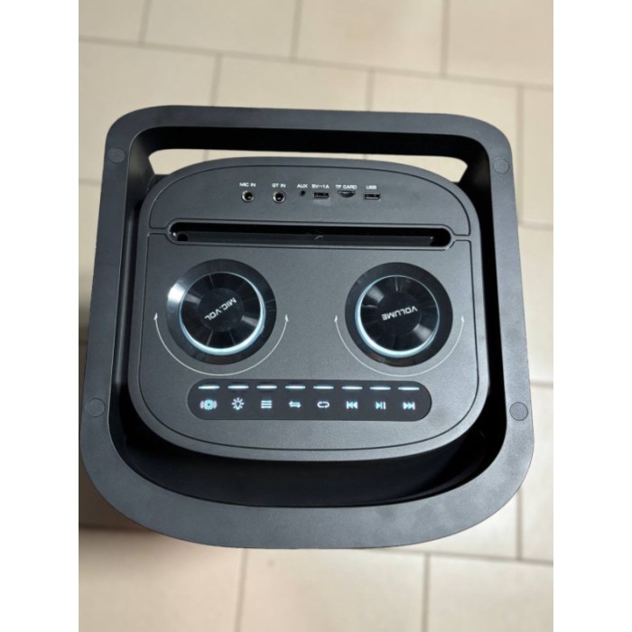 Портативная Bluetooth колонка Temeisheng 10291 10″ 80Вт с 2 микрофонами, аккумуляторная караоке система Портативная Bluetooth колонка Temeisheng 10291 10″ 80Вт с 2 микрофонами, аккумуляторная караоке система