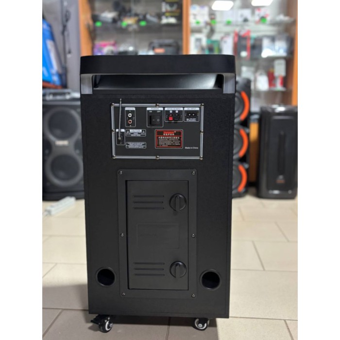 Портативная Bluetooth колонка Temeisheng 10291 10″ 80Вт с 2 микрофонами, аккумуляторная караоке система Портативная Bluetooth колонка Temeisheng 10291 10″ 80Вт с 2 микрофонами, аккумуляторная караоке система