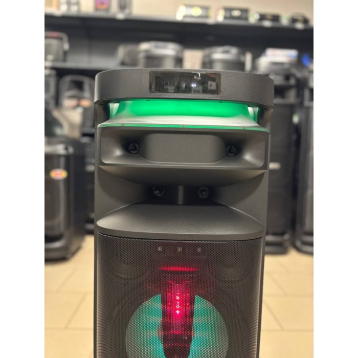 Портативная Bluetooth колонка Temeisheng 1028E 10″ 60Вт с 2 микрофонами, аккумуляторная караоке система Портативная Bluetooth колонка Temeisheng 1028E 10″ 60Вт с 2 микрофонами, аккумуляторная караоке система