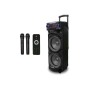 Акустична портативна колонка ZXX-9292, 60Вт, 2×10", Bluetooth, TWS, FM, USB/TF/SD, REC/EQ, LED підсвітка, 2 мікрофони, домашній кінотеатр