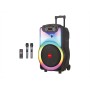 Акустическая портативная колонка ZXX-1520 120Вт 1x15" с LED-подсветкой, Bluetooth, TWS, FM-радио, USB, TF, функцией записи, микрофонами и пультом ДУ