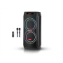Акустична портативна колонка ZXX-5550 80Вт, 2x8", Bluetooth, TWS, FM-радіо, USB/TF, LED-підсвітка, функція запису, два мікрофони, пульт ДК