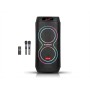 Акустична портативна колонка ZXX-5550 80Вт, 2x8", Bluetooth, TWS, FM-радіо, USB/TF, LED-підсвітка, функція запису, два мікрофони, пульт ДК