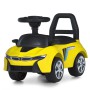 Толокар дитячий Bambi M 6155 — машинка-каталка з музикою, світлом, багажником і захисною спинкою для малюків (білий, блакитний, синій, рожевий, червоний, жовтий)