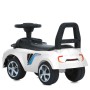 Толокар дитячий Bambi M 6155 — машинка-каталка з музикою, світлом, багажником і захисною спинкою для малюків (білий, блакитний, синій, рожевий, червоний, жовтий)