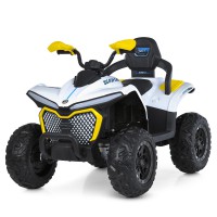 Дитячий електроквадроцикл Bambi одномісний, 12V 10Ah, 4 мотори 35W, MP3, USB, акумуляторний (сірий, жовтий, рожевий)