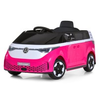 Дитячий електромобіль Volkswagen Bambi одномісний, 2 мотори 35W, акумулятор 12V 7-9Ah, EVA-колеса, музика, Bluetooth, світло (бірюзовий, рожевий)