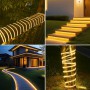 LED гірлянда на сонячній батареї 10 м – тепле біле світло, енергоефективна, водостійка