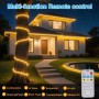 LED гірлянда на сонячній батареї 10 м – тепле біле світло, енергоефективна, водостійка
