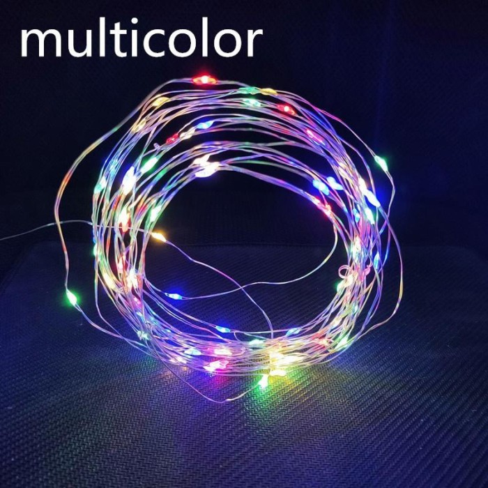 Світлодіодна гірлянда «Крапля роси» 50 LED, 5 м, мультиколор, на батарейках, 1 режим, декоративне освітлення Світлодіодна гірлянда «Крапля роси» 50 LED, 5 м, мультиколор, на батарейках, 1 режим, декоративне освітлення