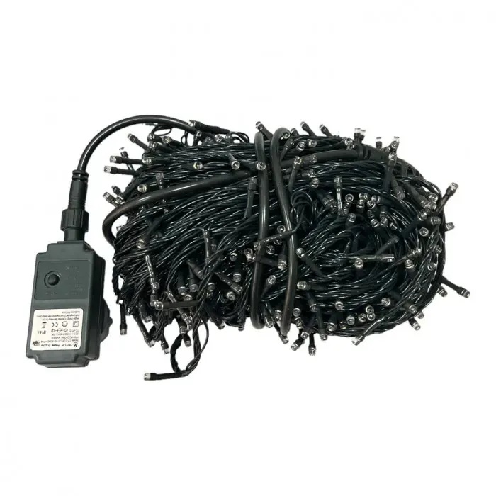Вулична гірлянда 800 LED, 50 м, мульти світло, зелений провід – зовнішнє декоративне освітлення Вулична гірлянда 800 LED, 50 м, мульти світло, зелений провід – зовнішнє декоративне освітлення