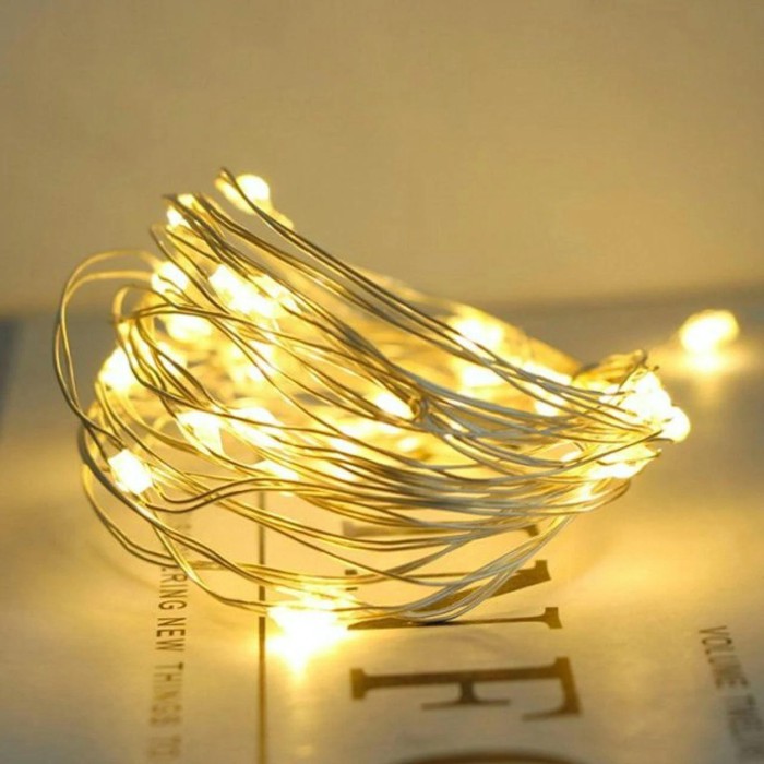 Світлодіодна гірлянда «Крапля роси» 50 LED, 5 м, теплий білий, на батарейках, 1 режим, декоративне освітлення Світлодіодна гірлянда «Крапля роси» 50 LED, 5 м, теплий білий, на батарейках, 1 режим, декоративне освітлення