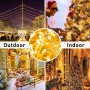 Світлодіодна гірлянда 220V 400 LED тепле біле світло, 40 метрів — гнучкий білий провід, вулична та інтер’єрна ілюмінація