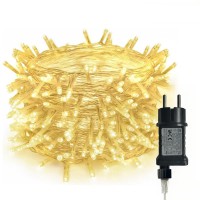 Світлодіодна гірлянда 220V 400 LED тепле біле світло, 40 метрів — гнучкий білий провід, вулична та інтер’єрна ілюмінація