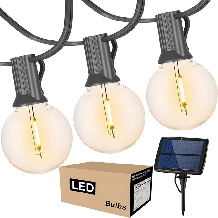 Садова гірлянда на сонячній батареї 1200 mAh, 10 м, 20 LED, з пультом керування — водонепроникна світлодіодна стрічка для декору, колір світіння: білий, теплий білий, різнокольоровий Садова гірлянда на сонячній батареї 1200 mAh, 10 м, 20 LED, з пультом керування — водонепроникна світлодіодна стрічка для декору, колір світіння: білий, теплий білий, різнокольоровий