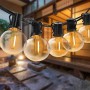 Садова гірлянда на сонячній батареї 1200 mAh, 10 м, 20 LED, з пультом керування — водонепроникна світлодіодна стрічка для декору, колір світіння: білий, теплий білий, різнокольоровий Садова гірлянда на сонячній батареї 1200 mAh, 10 м, 20 LED, з пультом керування — водонепроникна світлодіодна стрічка для декору, колір світіння: білий, теплий білий, різнокольоровий