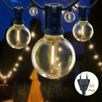 Світлодіодна гірлянда 10 м, 20 LED ламп, тепле біле світло, статичний режим, мережеве живлення 220В — декоративне освітлення