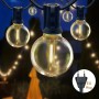 Світлодіодна гірлянда 10 м, 20 LED ламп, тепле біле світло, статичний режим, мережеве живлення 220В — декоративне освітлення