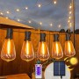 Світлодіодна гірлянда 10 метрів, 25 LED ламп, тепле біле світло, з живленням від сонячної батареї та пульта керування — енергоощадна декоративна гірлянда